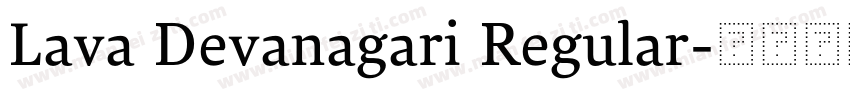 Lava Devanagari Regular字体转换